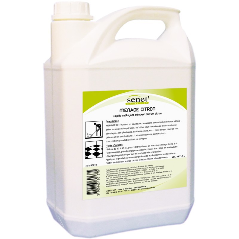 SENET FLOOR CLEANER LIQUID WITH LEMON 5 Liters