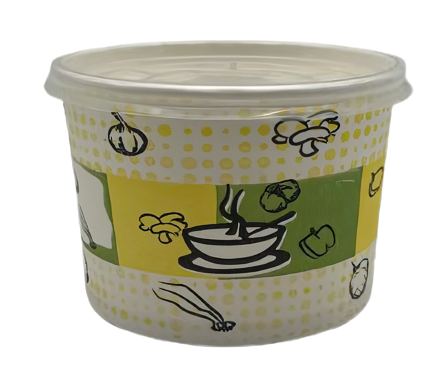 Cardboard Soup Pot 480ml – 500 Pcs (With Lid)