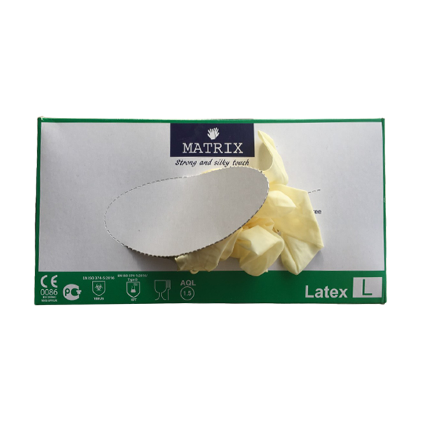 POWDER FREE LATEX GLOVE L*100Pcs /PLASTIC ELDIVEN